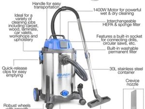 Hyundai 3-In-1 Wet And Dry Vacuum Cleaner - Image 2