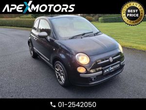 Fiat 500 Hatchback, Petrol, 2011, Black