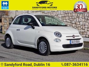Fiat 500 Hatchback, Petrol, 2016, White