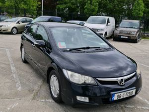 Honda Civic Saloon, Petrol Hybrid, 2008, Black