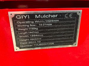 6 FT UNUSED SKID STEER FORESTRY MULCHER. - Image 3