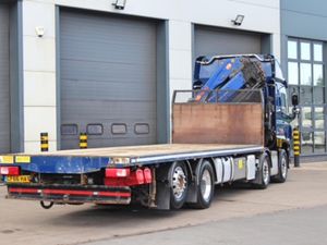 2017 DAF CF 460 SPACE CAB 8X2 FLAT BED WITH CRANE - Image 3
