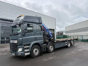 2016 DAF CF 460 8X2 FLATBED WITH CRANE - Image 2