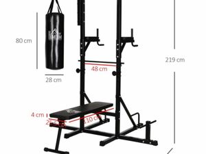 Home Gym Power Tower with Bench and Punching Bag, for sale in Co