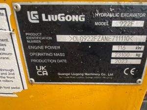 2023 LiuGong 922F Excavator - Image 4