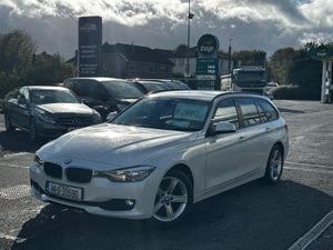 BMW 318d 2014 estate pearl white - Image 2