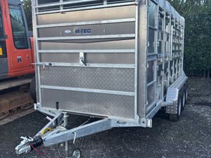 New M-Tec 14ft x 6ft Tri Axle Livestock Trailer - Image 2