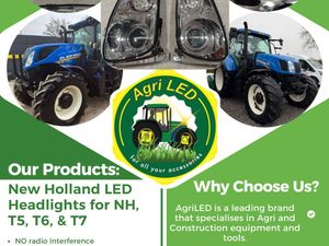 New Holland T5 T6 T75 TL TS LED Headlights - Image 2