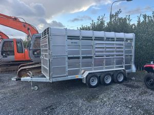 New M-Tec 14ft x 6ft Tri Axle Livestock Trailer - Image 3