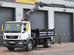 MAN TGM 18-250 TIPPER WITH REMOTE HMF1420K CRANE - Image 3
