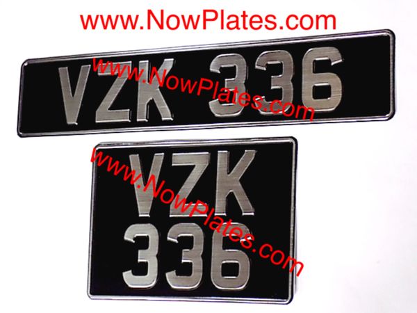 Vintage / Classic / Retro Pressed Number Plates