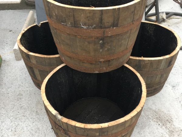 Half oak whiskey barells