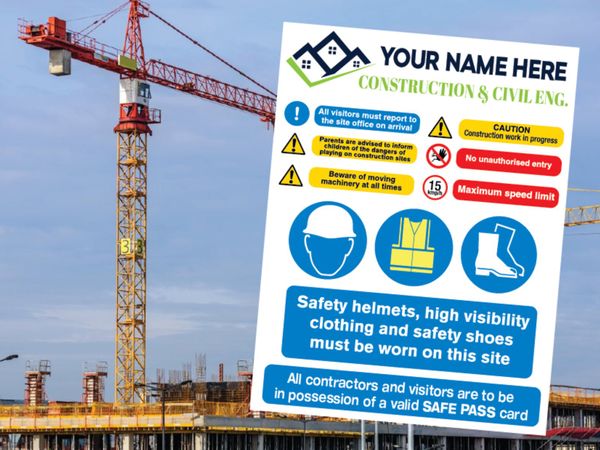 Builders Safety Signs - - - EXPRESS DELIVERY