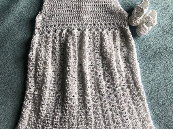 Crochet christening dress