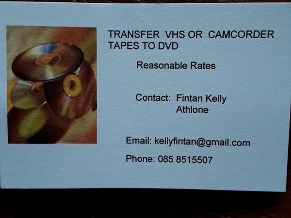 VHS / Cam Tapes transferred to DVD or Film Format