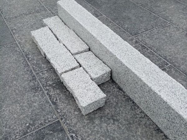 Silver Granite Cobbles Kerbs Steps Paving