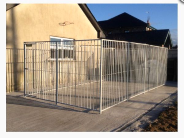 Galvanised dog kennel outlet panels