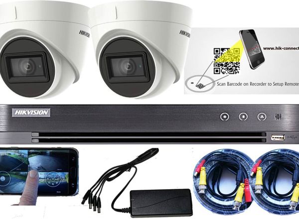 2 Camera CCTV Kit with 5MP Cameras from HIKVision
