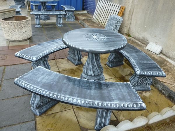 Garden concrete table and chairs hot sale