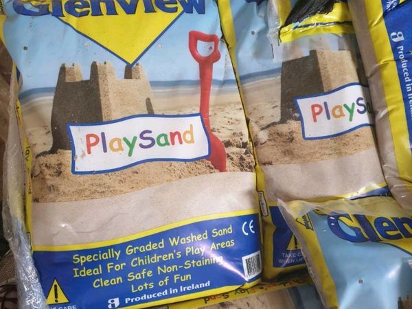 Play sand , horticultural grit, seaweed fertiliser