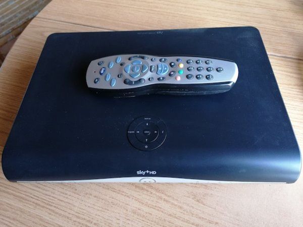 Sky HD+ box and remote and Sky HD box with remote.