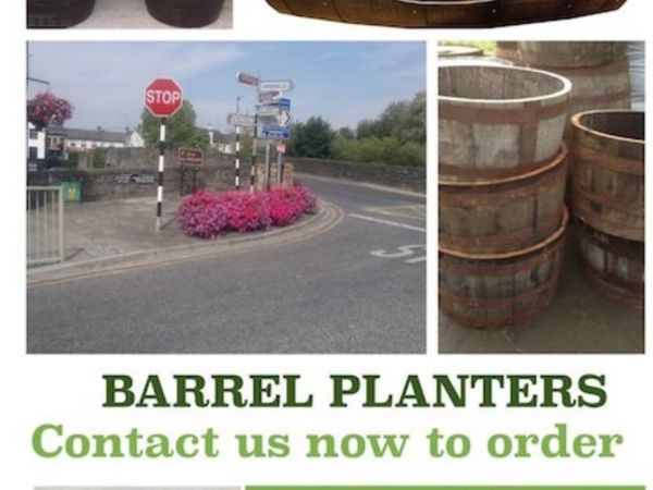 Whiskey Barrel Planters- delivered