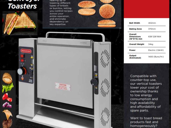Senoven Vertical Burger Bun Toaster
