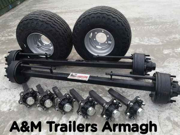 Trailer axle stub axles agri wheels