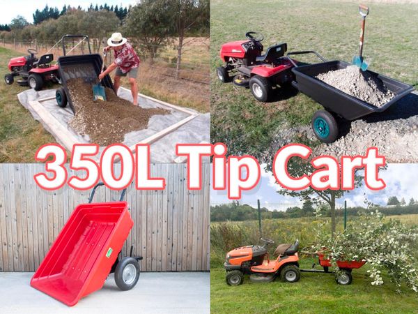 350L Tip Cart with vehicle attachment