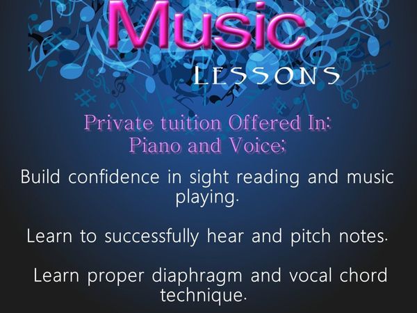 Singing and Piano Lessons Meath