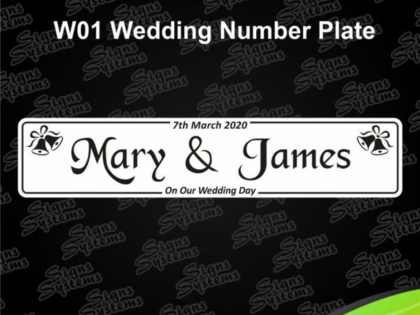 Wedding Number Plates
