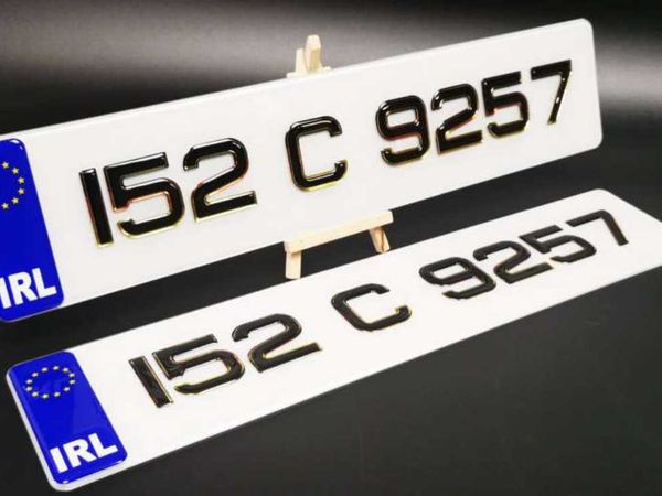Pair of 3D Gel German Style Number Plates