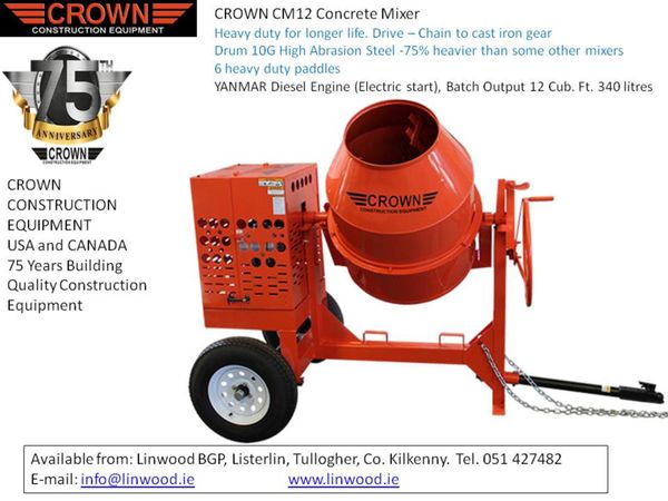 CROWN Concrete Mixers/CROWN Cement Mixers