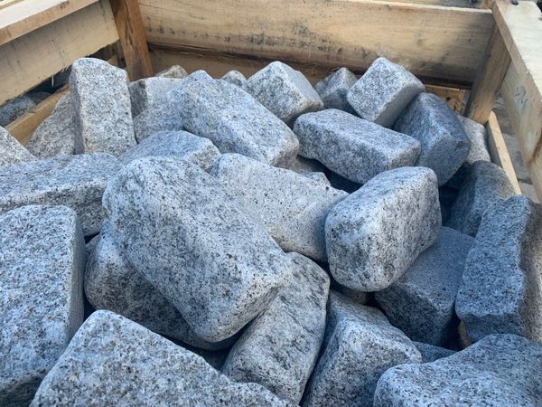 Tumbled granite cobbles