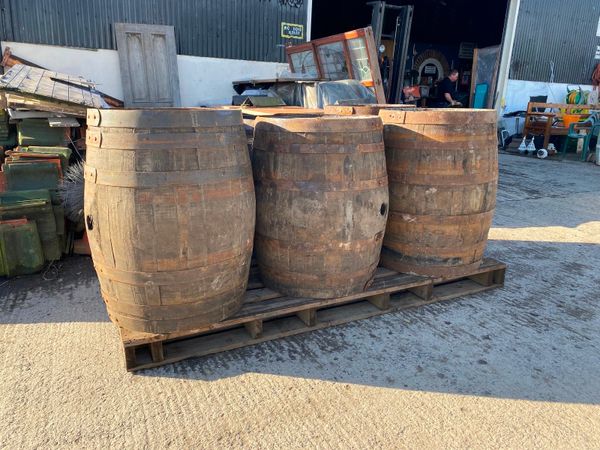 Reclaimed grade A whiskey barrels