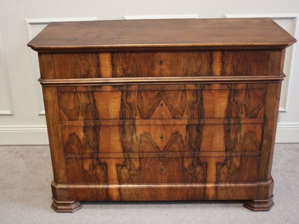French Charles X mahogany chest of drawer c.1880