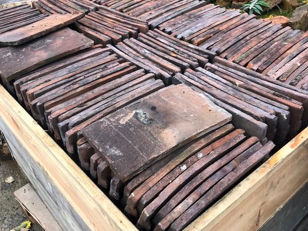 Hand made clay roof tiles reclaimed