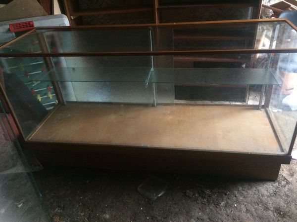 vintage glass counter shop display free delivery