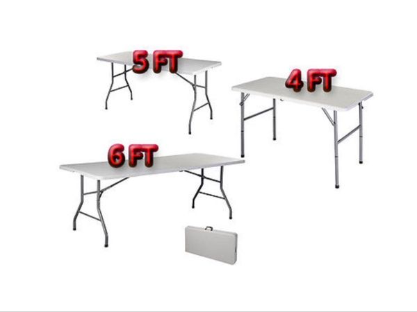 New 3ft 4ft 5ft 6ft 8ft Folding Trestle Tables