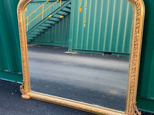 FRENCH SOLID WOOD GILTED MIRROR