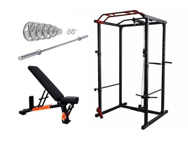 120kg Power Rack Package - Commercial Bench & Bar