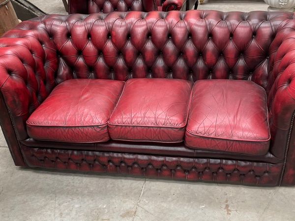 Ox-Blood Chesterfield 3 Seater Couch