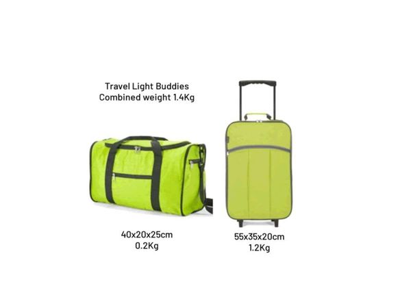 Travel Light Buddies 55x35x20cm & 40x20x25cm Lime