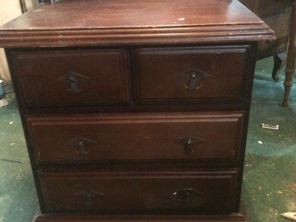 edwardian circa 1900s childs oak chest of drawers