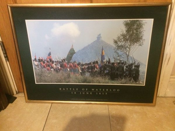 framed picture of battle of waterloo