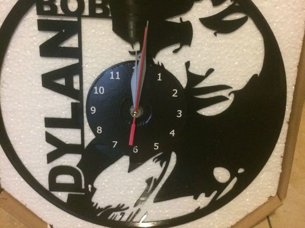 bob dylan vinyl clock with free postage