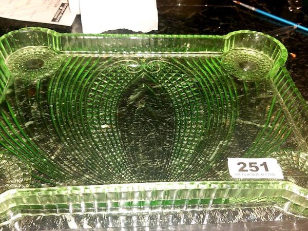 Art deco glass tray
