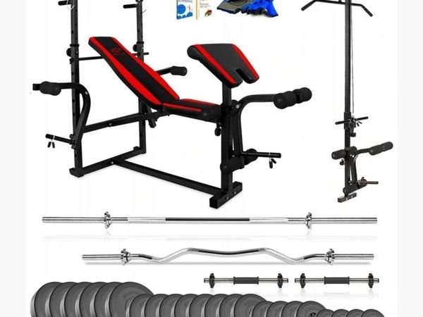exercise bench with 115 kg weights