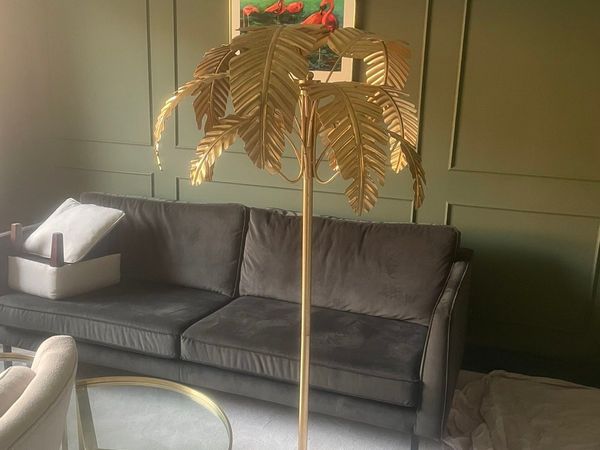 Palm Tree Gold Floor Lamp