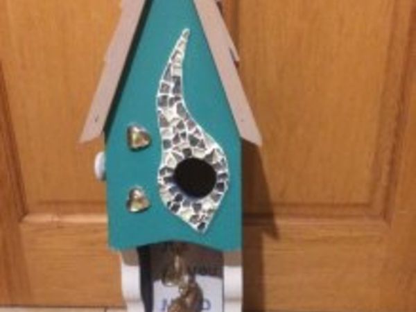 Large hand made wood bird house with free postage